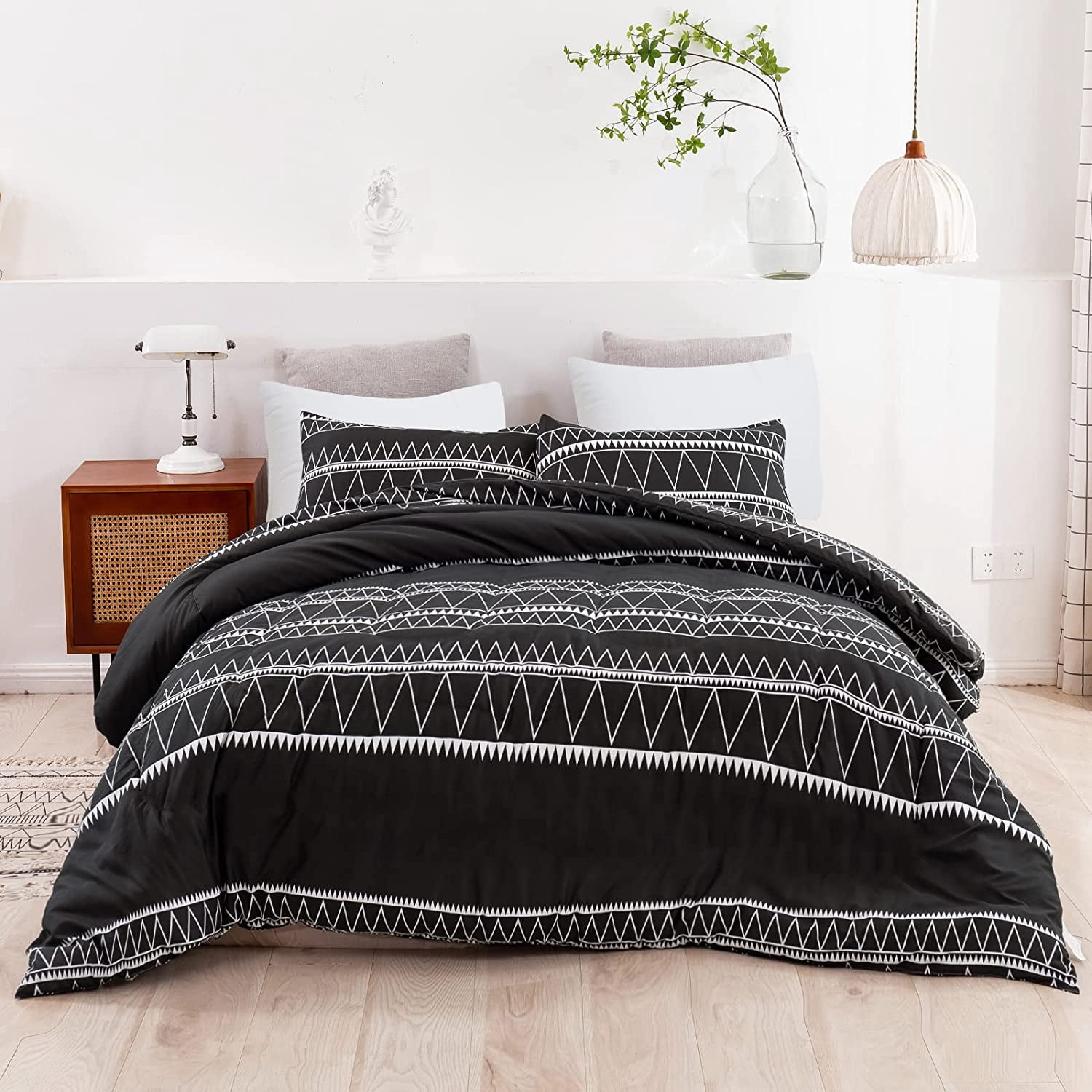 HSDAO-CN Boho Black Duvet Covers King 