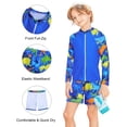 thumbnail image 6 of Lanbubble Toddler Boys Swimsuits Trunk Rashguard Long Sleeve Top Shorts 2 Pieces Bathing Suit Swimwear 3-8Y, 6 of 6