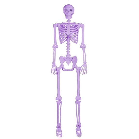 5FT Poseable Crazy Bones Skeleton in Purple Halloween Decoration | Poseable Skeletons
