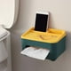 thumbnail image 5 of Organizador de cajas de pañuelos | Porta pañuelos de baño ABS de pared y escritorio con múltiples compartimentos | Instalación superadhesiva sin taladros | Estante para cocina, habitación de invit, 5 of 5