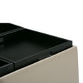 thumbnail image 5 of Avalon 35 inch Wide Contemporary Square Coffee Table Storage Ottoman in Satin Cream Vegan Leather, 5 of 7