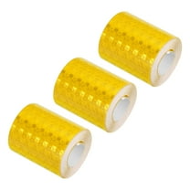 Uxcell Reflective Tape, 3 Pack 2 INx10 FT Waterproof Adhesive Safety Tape for Cars Trucks, Gold