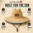 thumbnail image 3 of Quiksilver Men's Straw Hat Wide Brim Outdoor Lifeguard Straw Sun Hat, 3 of 5
