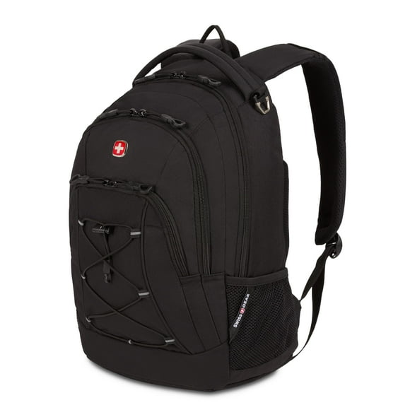 SwissGear 1186 Special Edition 13” Laptop Backpack Black – Compact Tech Bag with Reflective Accents – Multiple Organizer Pockets wi