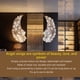 thumbnail image 2 of Decoración de pared ANGGREK Alas de Angel de Metal Fuente de alimentación de pila de botón Luces LED Simples Arte de pared Grandes de hierro, 2 of 7