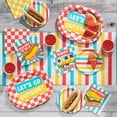 thumbnail image 5 of Way to Celebrate Outdoor Fun Lunch Paper Plates, 7", Multicolor Stripes, 24 Count, 5 of 5