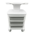 thumbnail image 6 of Mobile Trolley Cart Medical Hairdressing Base Rolling Cart for Ultrasound Imaging Scanner with 3 Drawers, 6 of 11