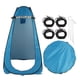 thumbnail image 1 of Tienda de privacidad para exteriores con clavo fijo, tienda de ducha portátil con protección solar, gran espacio abierto automático, color azul, para senderismo, 1 of 5