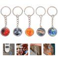 thumbnail image 3 of 5Pcs Glass Ball Keychains Noctilucent Festival Key Ring Universe Decor Gift, 3 of 8