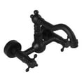 thumbnail image 3 of Retro Black Bathroom Kitchen Faucet Center Wall Mount 2 Handle Sink Mixer Tap, 3 of 10