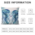 thumbnail image 5 of GOSMITH  Jellyfish Throw Pillow Cushion Cover, Jellyfish Shaped with Ornamental Patterns Bohemian Style Beach Themed Aqua Art, Decorative Square Accent Pillow Case, Turquoise, 5 of 5