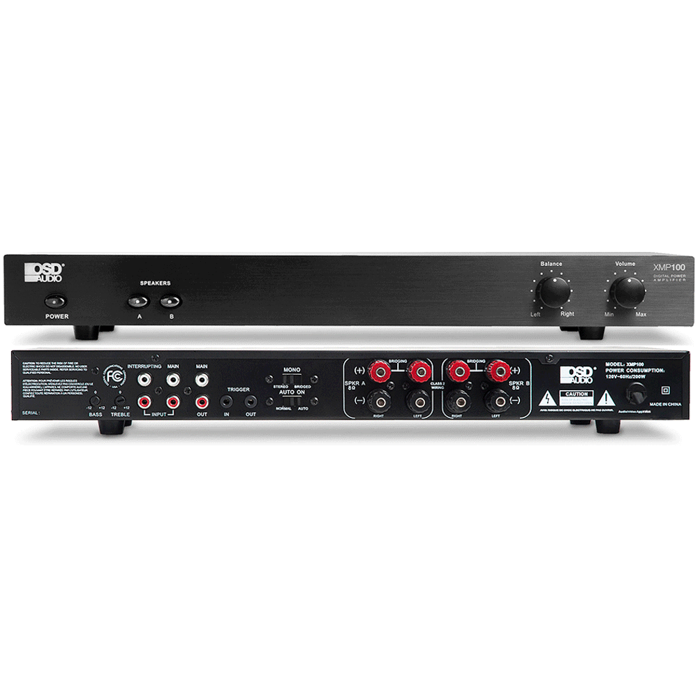 OSD Audio XMP100 75W 2 Channel Class D Stereo Amplifier with Automatic