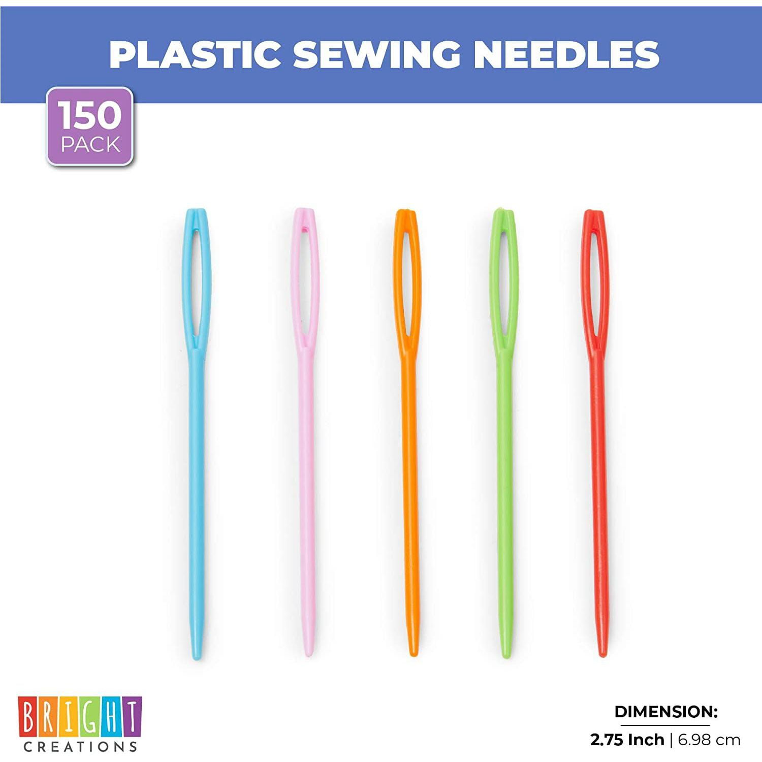 20//50pcs Large Eye Plastic Needles Safety Weaving Yarn Needles for Sewing Crafts