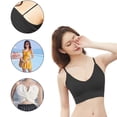 thumbnail image 7 of MANJIAMEI Bralettes Bandeau Bra Workout Crop Tank Top Bra Removable Padded Sports Bra for Women Girls 2 Pack Black+White, 7 of 7