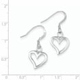 thumbnail image 2 of 925 Sterling Silver Polished Heart Dangle Earrings, 2 of 5
