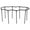 Black, variant on WYQLFSB 8Packs Plant Support Stakes Half Round Plant Stakes for Indoor Plants Stackable 3 Tier Garden Flower Support Plant Cages for Tomato Monstera Peony Hydrangea Climbing Plants 