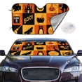 thumbnail image 2 of Uemuo Halloween Banner Symbols Pattern Accordion Car Windshield Sun Shade, Foldable Reflective Sun Visor for Car, Reflector Windshield Sunshade-Medium, 2 of 7