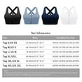 thumbnail image 7 of Women Zipper Front Sports Bra High Impact Criss cross Strappy Back Support Workout Top, 7 of 7