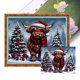 thumbnail image 1 of Kit Punto Cruz Yak Navidad Bordado Hilo Algodón Ecológico 14CT Impreso 50x40cm, 1 of 9
