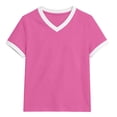 thumbnail image 3 of Zhanqunnn Girls Short Sleeve Crewneck Tee Soft Blended Basic Top Everyday School Play, Size 15-16 Years, 3 of 5