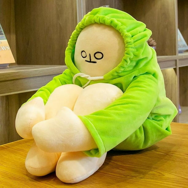 RV Juguete de peluche Banana Man, muñeco de peluche extraño, con imán, extraño, lindo y bajo, almohada de peluche reemplazable, juguete de liberación de presión, cumpleaños de niños y niñas, verde Navidad para niños brillar Electrónica