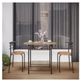 thumbnail image 2 of Gexandy Modern Round Dining Table Set, Kitchen Table and 2 Chairs Small Dining Table for 2 with Storage, Breakfast Bistro Table Set for Small Space Kitchen Home, Brown, 2 of 2