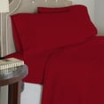 thumbnail image 2 of Pointehaven Flannel Deep Pocket Set with Oversized Flat Sheet, Twin Extra Long, Rococo Red, 2 of 7