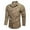 Khaki, variant on OGLCCG Men's Tactical Cargo Work Shirts Military Casual Button Up Slim Fit Long Sleeve Shirts Tops UV Protection Hiking Fishing Shirts