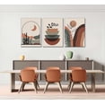 thumbnail image 3 of 3 Pcs Mid-Century Modern Boho Canvas Wall Art Neutral Abstract Bohemia Geometric Moon Sun Desert Plant Pictures Wall Decor Poster Print Artwork for Living Room Office Bedroom Home Decoration Und, 3 of 7