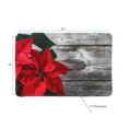 thumbnail image 2 of Christmas Memory Foam Mat Poinsettia On Plank, 2 of 4