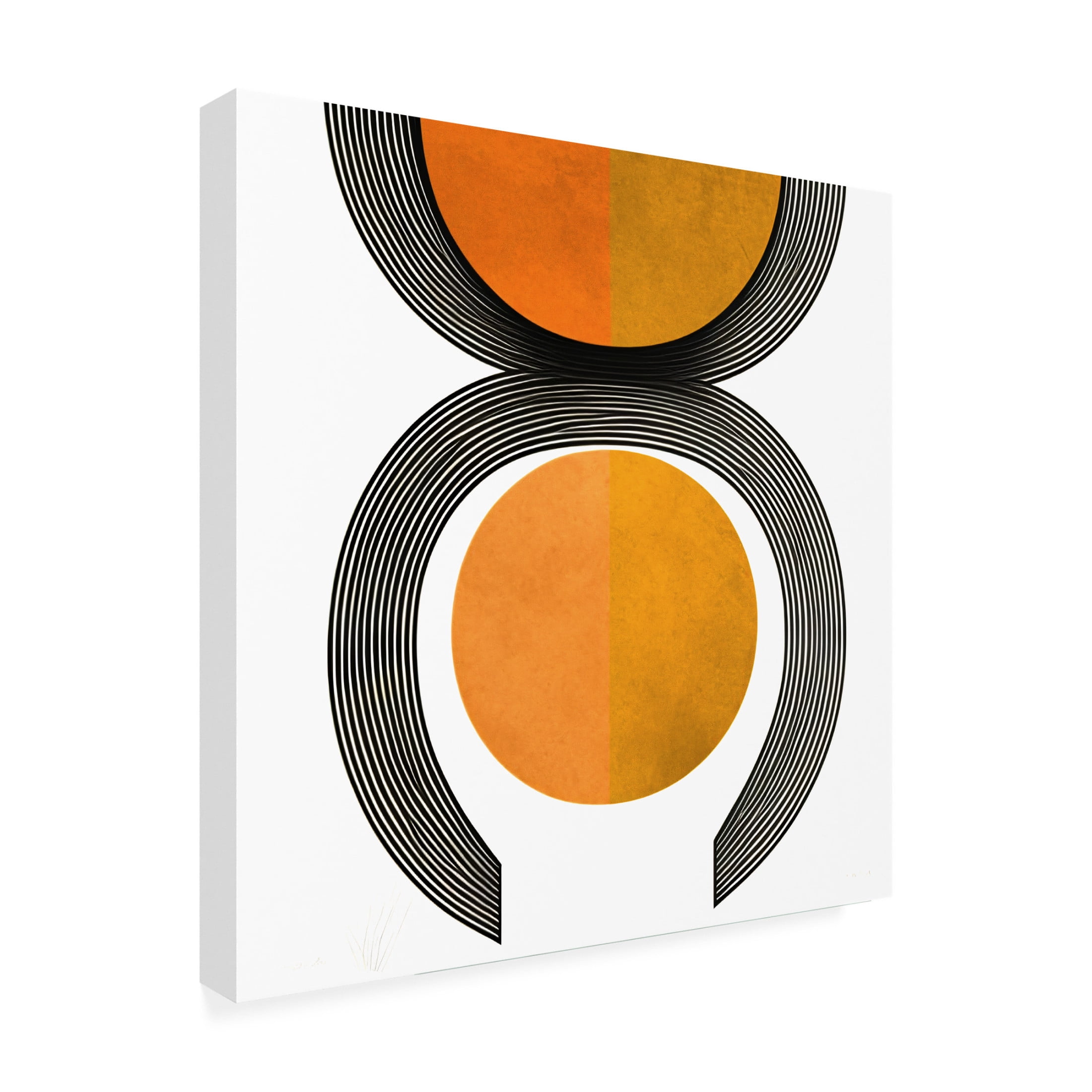 Canvas Wall Art - Ray Heere 'Mid Century Abstract Painting 14' Wall Art for Living Room, Bedroom, or Office Décor by Trademark Fine Art - 35 x 35 Inches