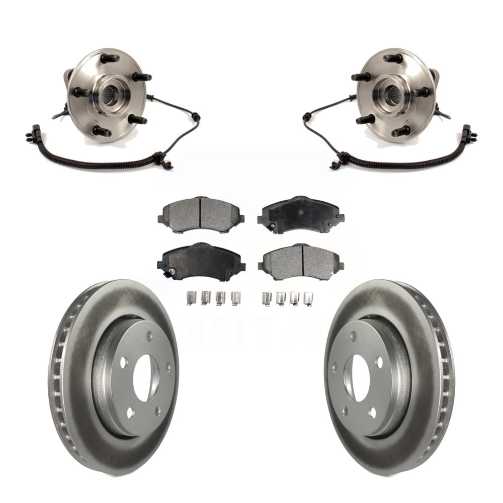 Transit Auto - Front Hub Bearing Assembly With Coated Disc Brake Rotors And  Ceramic Pads Kit For 2007-2010 Jeep Wrangler KBB-104601 | Walmart Canada