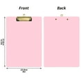 thumbnail image 3 of Plastic Clipboard Acrylic Hanging Clip Board with Gold Low Profile Office School Supplies 12.5x9 Soft Pink, 3 of 9