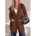 thumbnail image 3 of PRETTYGARDEN Women's Long Cardigans Hooded Chunky Sweaters Cozy Knit Jacket, Button up, Loose Fit, Pockets, Fall Coats, Trendy Casual, Going Out, Holiday Outfits, Winter Clothing, 3 of 10