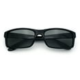 thumbnail image 2 of All Black Timeless Classic Narrow Rectangle Dad Shade Sunglasses Shiny Glass Lens, 2 of 7