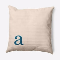 Simply Daisy 16" x 16" Modern Monogram Indoor/Outdoor Polyester Throw Pillow, Autumn Blue