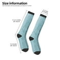 thumbnail image 2 of Naloa Turquoise Wooden1 Knee Socks, High Socks Long Stretchy Sock Women Knee High Stocking, Long Socks for Women, 2 of 6