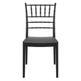 thumbnail image 3 of Luxury Commercial Living 36" Black Stackable Outdoor Patio Armless Dining Chair, 3 of 9