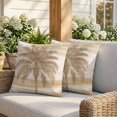 thumbnail image 3 of Pillow Covers 20x20 Set of 2, Brown Coastal Palm Tree Square Throw Pillow Covers for Couch/Sofa/Living Room, Vintage Summer Tropical Botanical Decorative Soft Pillowcases for Couch Throw Pillows, 3 of 9