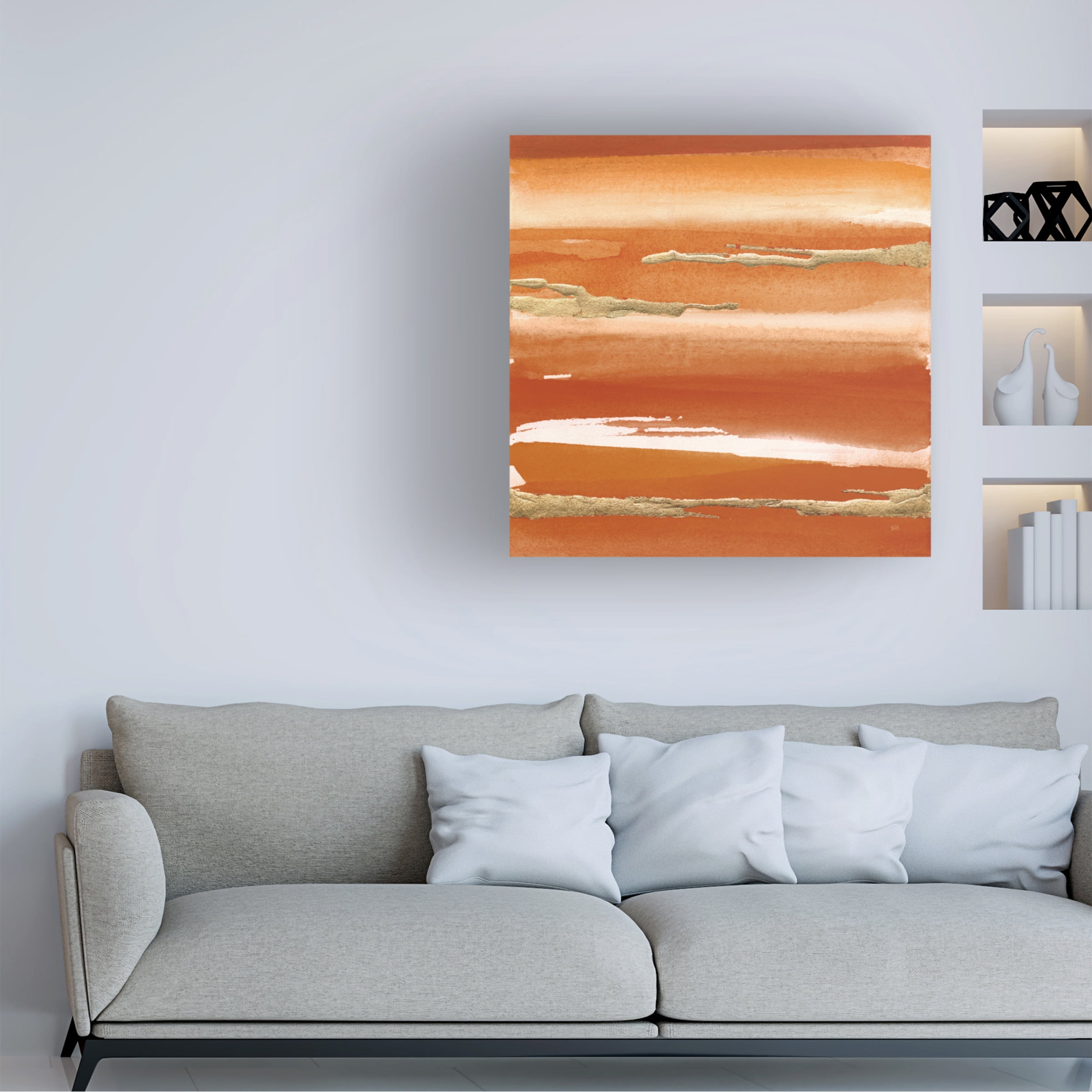 Chris Paschke 'Gilded Mandarin III Burnt Orange' Canvas Art