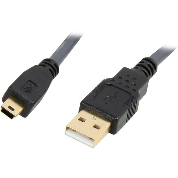 C2G 29651 USB Cable - Ultima USB 2.0 A to USB Mini-B Male Cable, Black (6.6 Feet, 2 Meters)