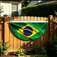 thumbnail image 2 of Half Flag Banner for Wall Hanging, Country Flag Party Decoration, Half Circle Hanging Bunting for Indoor Outdoor Events, UK Italy Mexico New Zealand France Germany Canada Styles, 2 of 5
