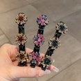 thumbnail image 3 of 2024 Exquisite Floral Hair Barrettes with Sparkling Gemstones for Women and Girls, 3 of 3