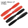 thumbnail image 2 of Hélices RC Únicas Bargains 55mm CW CCW 2-Palas Rotor Principal, Negro Rojo 4 Pares, 2 of 3