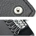 thumbnail image 3 of QUETO Leather Key Case, Leather Key Pouch (Black), 3 of 5