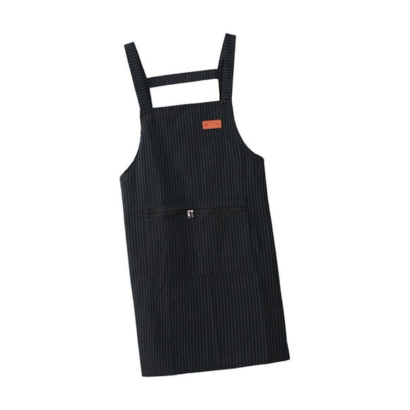 veasfak Catering Apron Baking Apron Men Women Bib Apron for Garden Farmhouse Kitchen Black