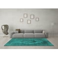 thumbnail image 3 of Ahgly Company Indoor Rectangle Oriental Turquoise Blue Industrial Area Rugs, 8' x 10', 3 of 4