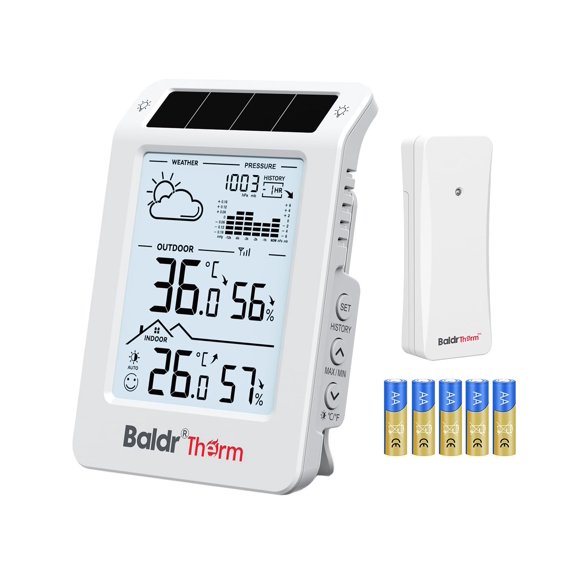 Termómetro BaldrTherm inalámbrico para interior y exterior, alcance de 100 m
