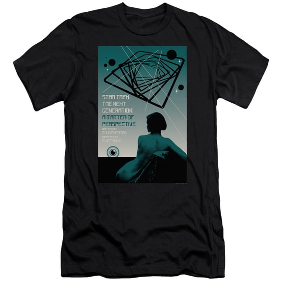 Star Trek Tng Season 3 Episode 14 Premium Canvas Adult Slim Fit 30/1 T-Shirt Black