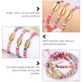thumbnail image 4 of MEIBUTYUP Hawaii Style Bracelets Soft Clay and Shell Durable 3Pcs, 4 of 8
